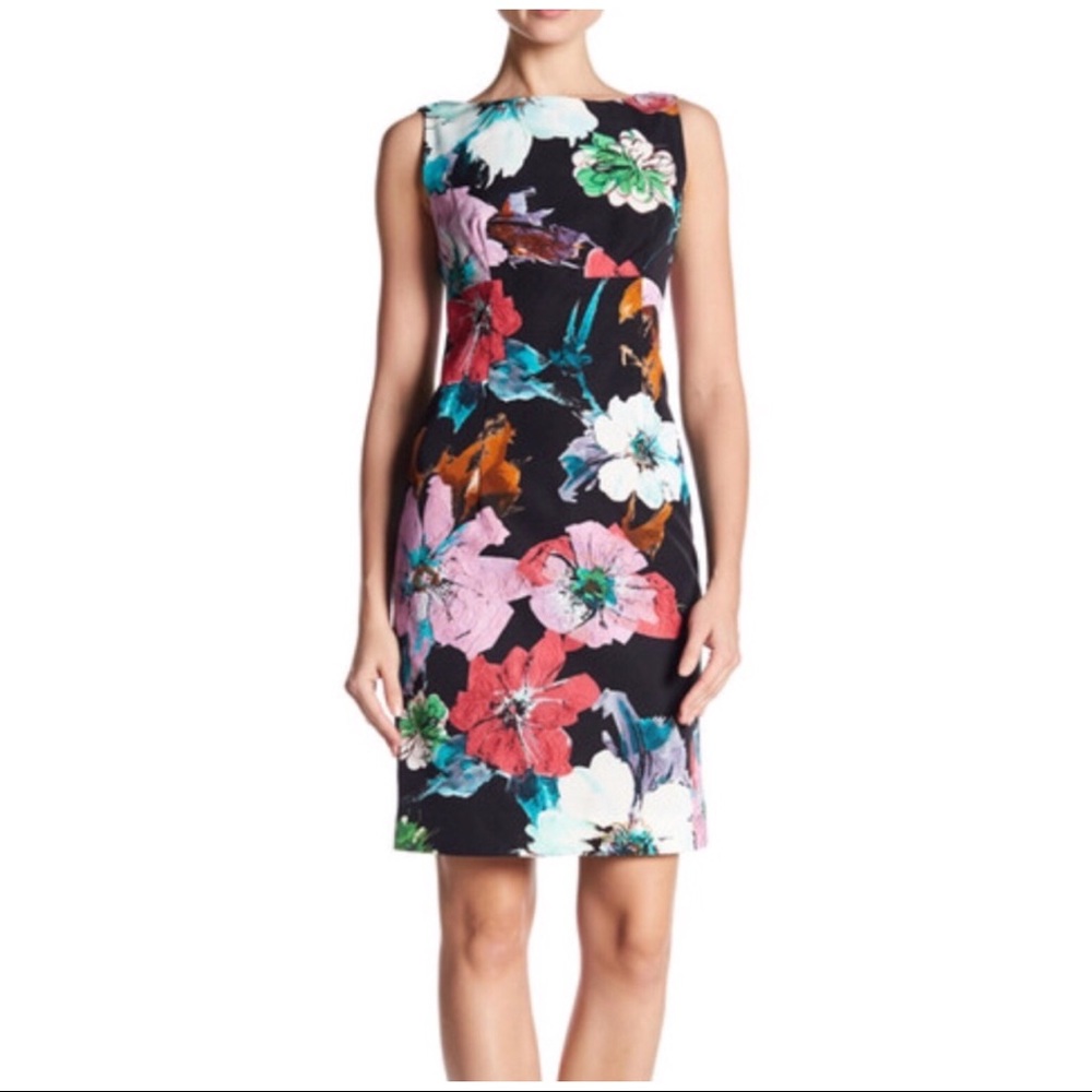 MILLY FLORAL PRINT SHEATH - Picture 2 of 4